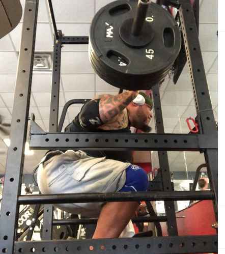 Gerorge Murdoch during his training at the gym